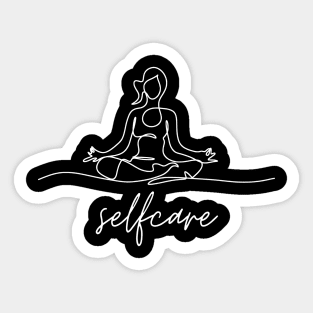 Selfcare | Cute Yoga | Inspirational Meditation Sticker